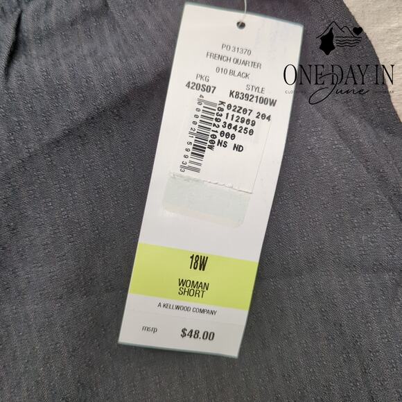 Koret French Quarter Pull On Casual Pants Size 18W Short - Picture 2 of 6